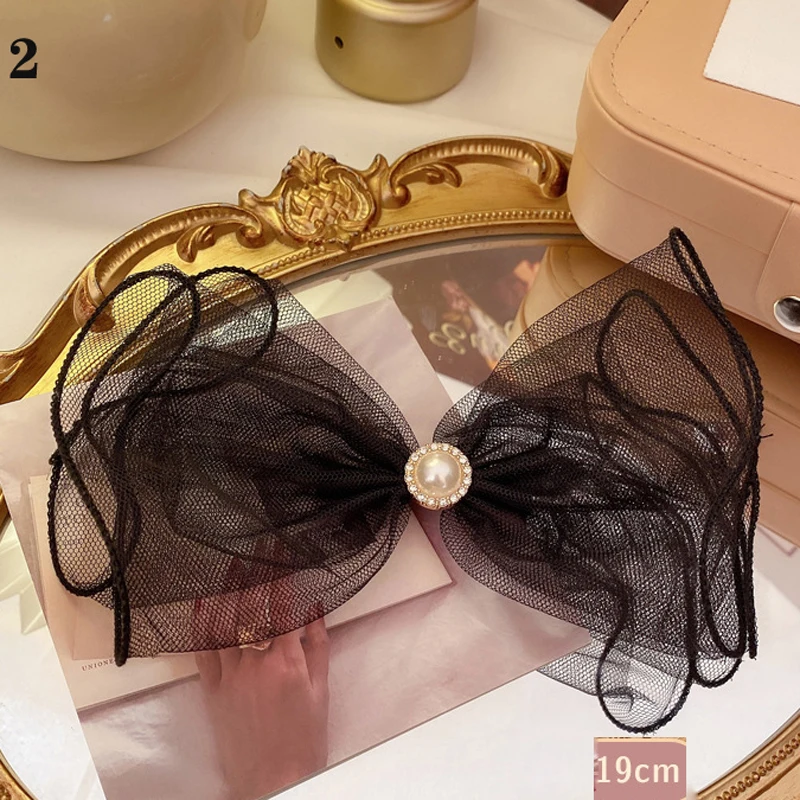 New Organza Bowknot Barrettes Lace Flower Ribbon Tassel Hair Clip Oversized Bow Headband Hairband Hair Ornament Hair Accessories mini hair clips Hair Accessories