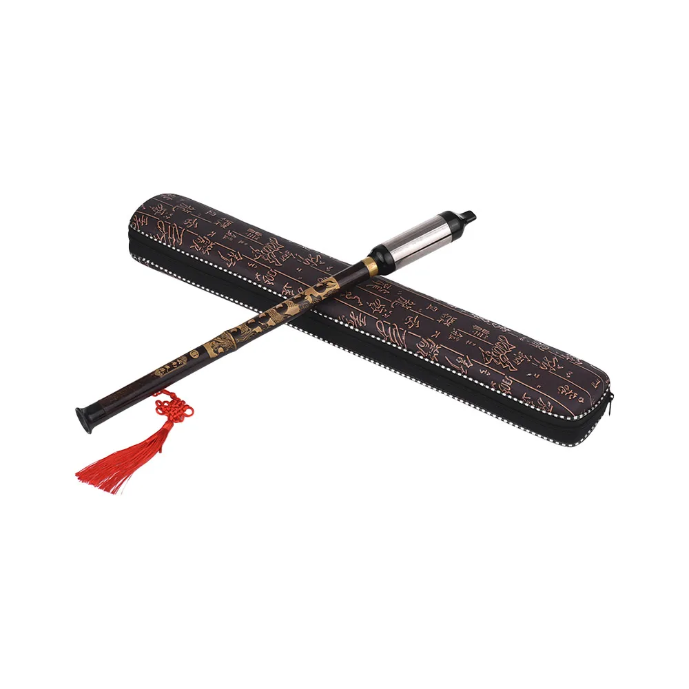Китайский традиционный музыкальный инструмент вертикальный выдувный Bawu черный бамбук китайский тростниковая Флейта ключ G