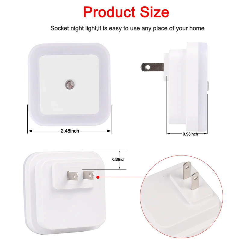 Mini LED Night Light with Wireless Sensor Control Nightlight Lamp for Children Kids Living Room Bedroom Lighting EU