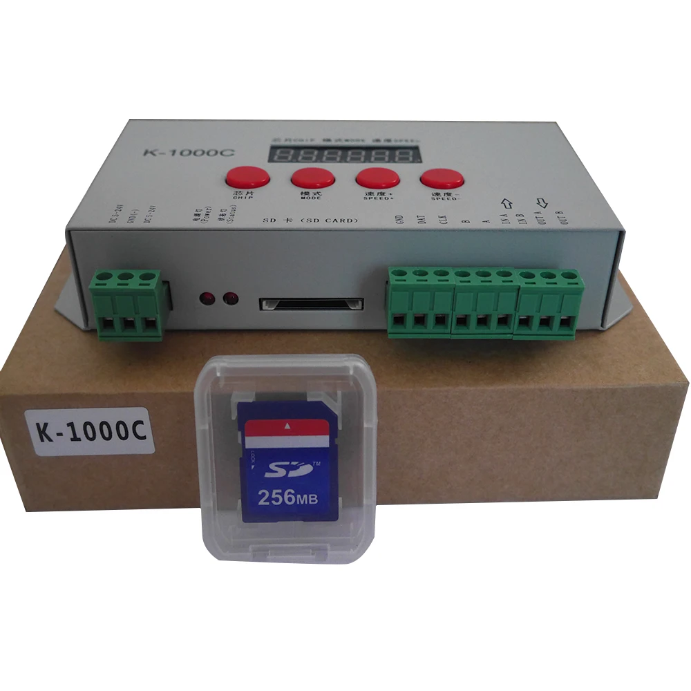 K 1000C (улучшены) контроллер WS2812B WS2811 APA102 SK6812 2801 LED 2048 пикселей|controller ws2812b|programable