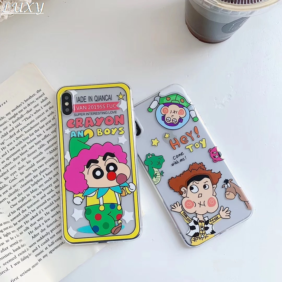 Забавная мультяшная игрушка история Crayon Shinchan чехол для Apple iPhone 7 8 6 6s Plus 11 Pro Max Xr X XS