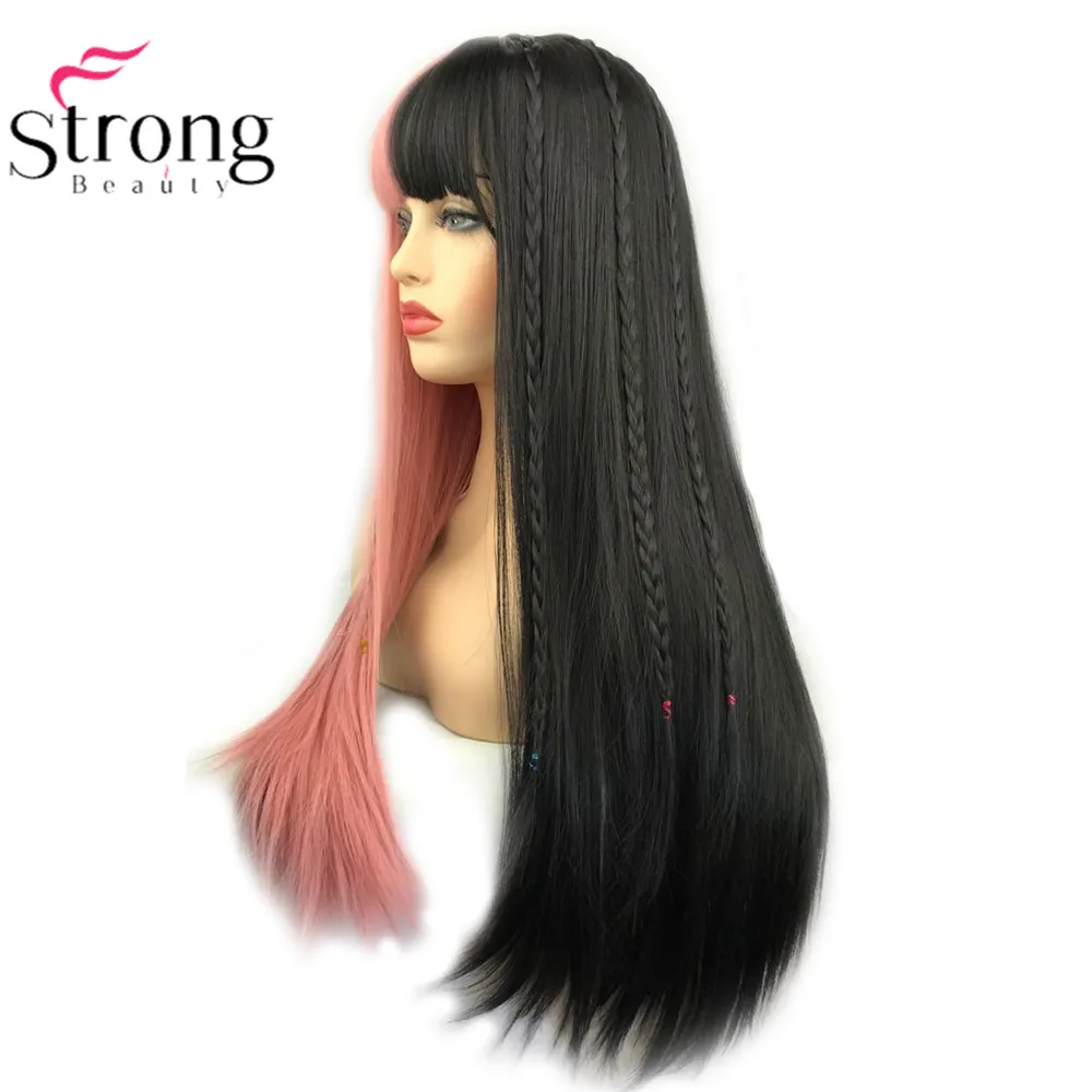 Strongbeauty cosplay peruca longa reta cabelo sintético
