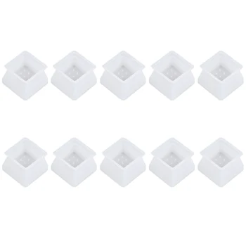 

10pcs Living Room Table Feet Moving Noise Reduction Home Flexible Chair Leg Cover Non Slip Square Floor Protector Soft Silicone