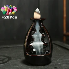 20 шт. пирамидки благовоний креативное украшение для дома курильница для благовоний курильница водопад ладан горелка настольное украшение