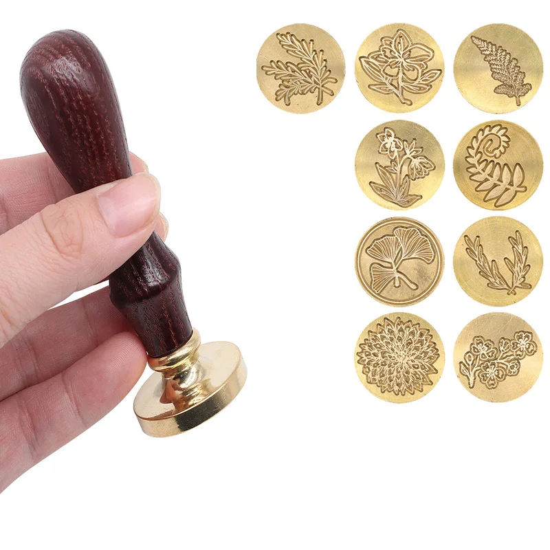 

1Pc Patterns Seal Antique Plants Metal Sealing Wax Seal Stamp For DIY Wedding Invitations Decor Ancient Wax Stamp Craft