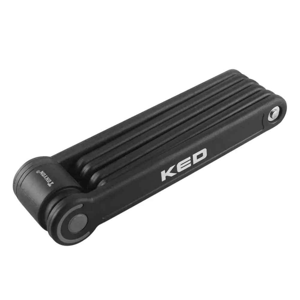 

HobbyLane Universal Folding Bicycle Lock Steel Lock Security Cable Lock Anti-Theft Combination Riding Tool for Mountain Bike