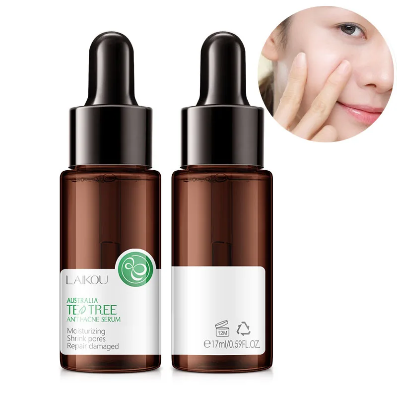

LAIKOU Tea Tree Acne Treatment Face Serum Whitening Moisturizing Oil-control Anti-Aging Essence Anti Acne Anti Scar Skin Care