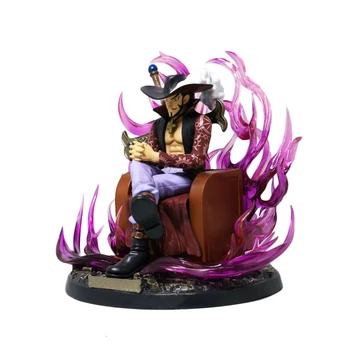 

20CM One Piece GK Anime Action Figure Model Figma PVC Dracule Mihawk The Throne Statue Collection Toy Desktop Decoration Gift