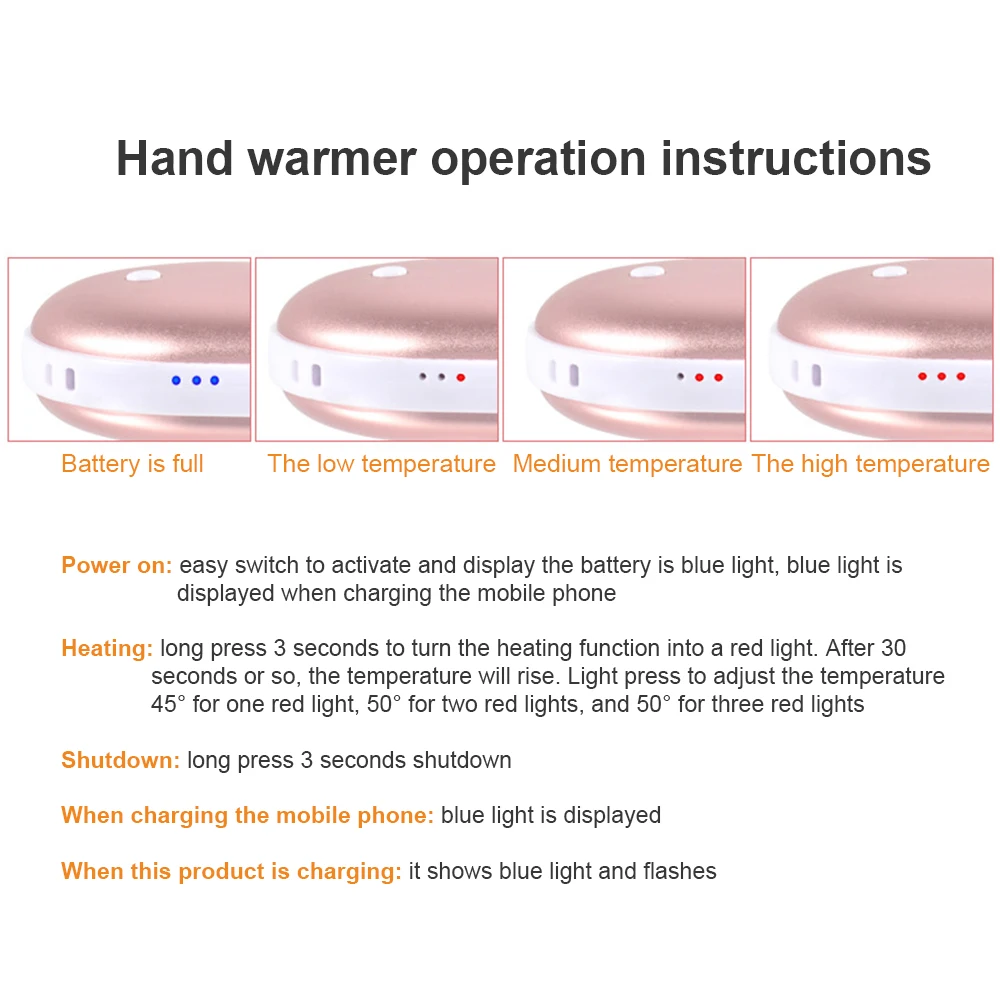 Милый USB Перезаряжаемый СВЕТОДИОДНЫЙ Электрический подогреватель для рук, удобный мини карманный нагреватель для путешествий