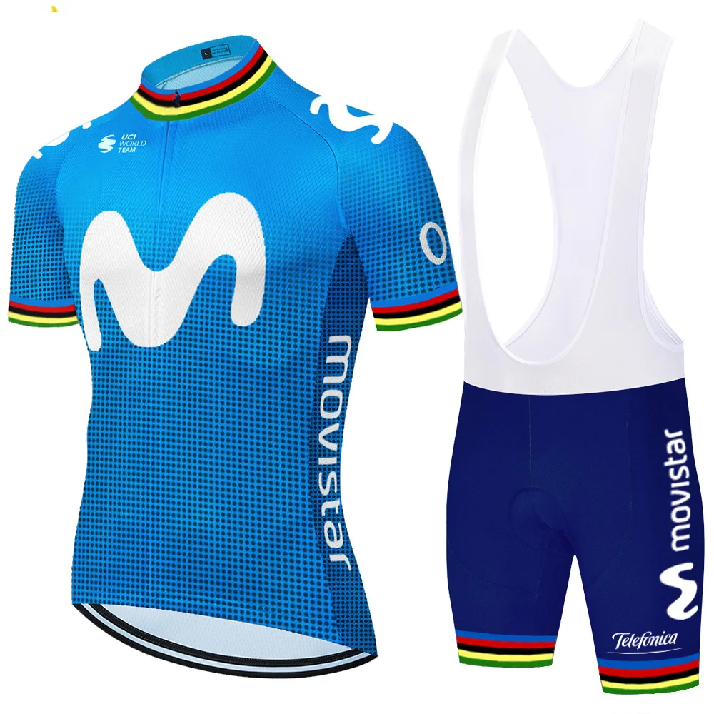 2020 профессиональная команда Movistar Велоспорт Джерси Мужская ropa ciclismo hombre jersey Летняя