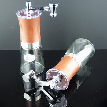 

Mini Portable Coffee Grinder Manual Travel Glass Washable Pepper Mill Coffee Maker Machine Molinillo De Cafe Coffeeware BE50MC