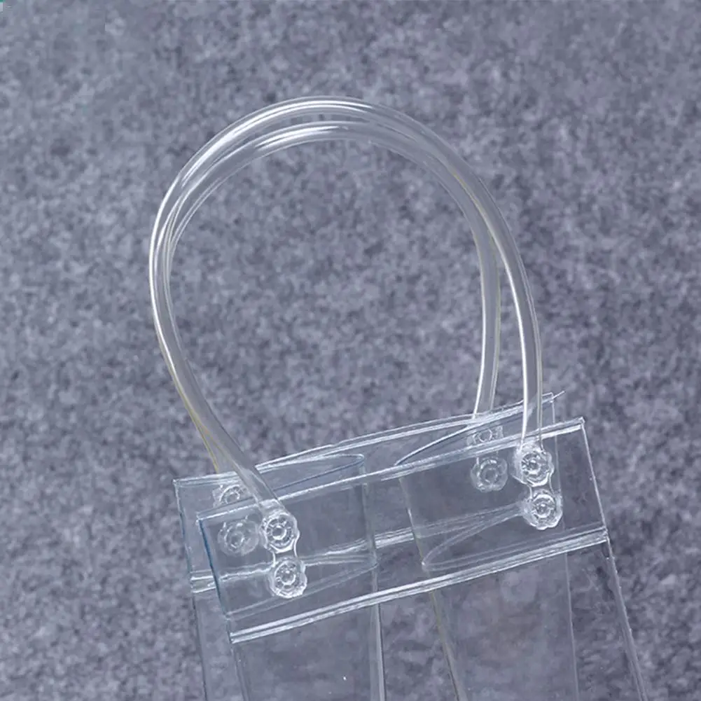 Wine Bottle Ice Bag PVC Leakproof Wine Champagne Bottle Chiller Portable Ice Bucket Transparent Ice Pack Beer Cooler Bag