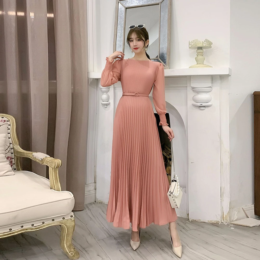 Pleated Maxi Sleeves | Pleat Maxi Dress Sleeve - Size Vestido De - Aliexpress