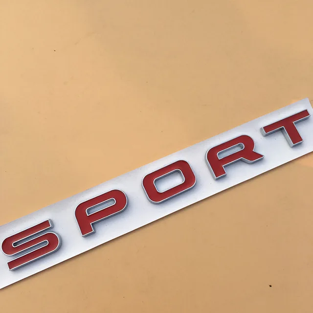 Спортивная Эмблема Для Land Range Rover SV, автобиография, открытость, ВШЭ, роскошный SCV6, SDV6, SDV8, Si4, значок, автомобильный Стайлинг, наклейка на багажник - Цвет: SPORT red silver