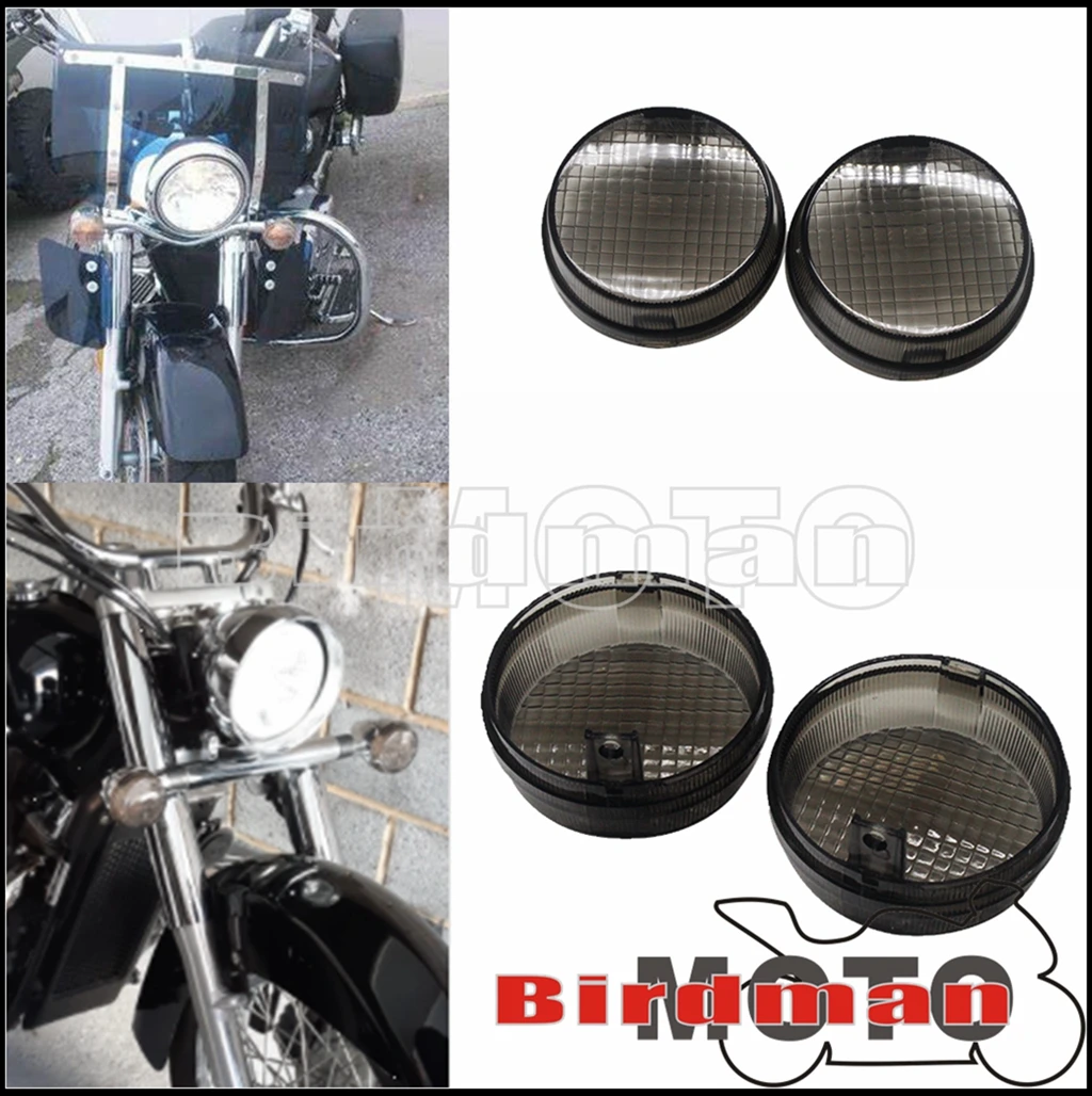 Cruisers Front&ampRear 2.75" Turn Signal Cover Replaceable Lens for Kawasaki Vulcan 1600 Classic Noma Honda Shadow Aero Stateline |