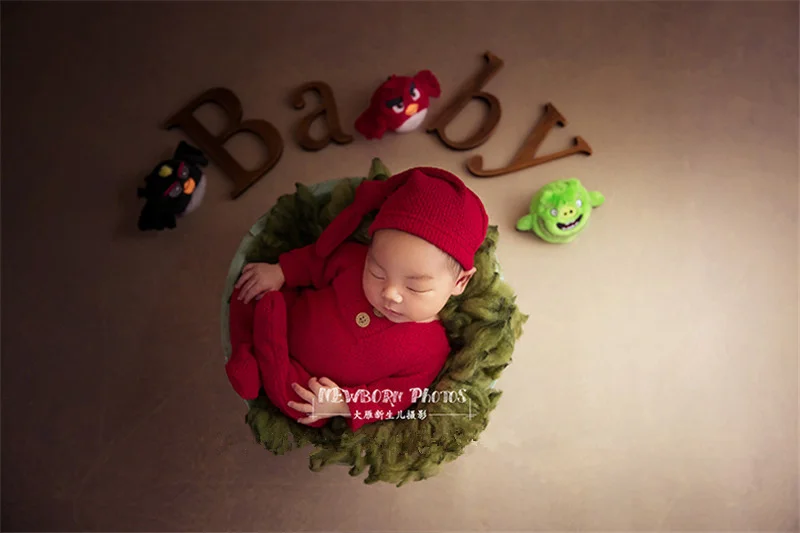 Новорожденный Подставки для фотографий в форме снежинок Комбинезоны; шапка; комплект одежды с «кукольным по индивидуальному заказу