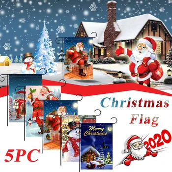 

Christmas Welcome Thanksgiving Garden Flag Santa Home 30X45cm Banner Indoor Outdoor Hanging Flag Home Claus Decorations 0817