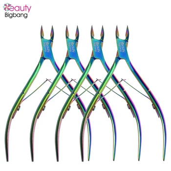 

Beautybigbang Stainless Steel Nail Cuticle Scissors Rainbow Dead Skin Remover Nail NipperCY