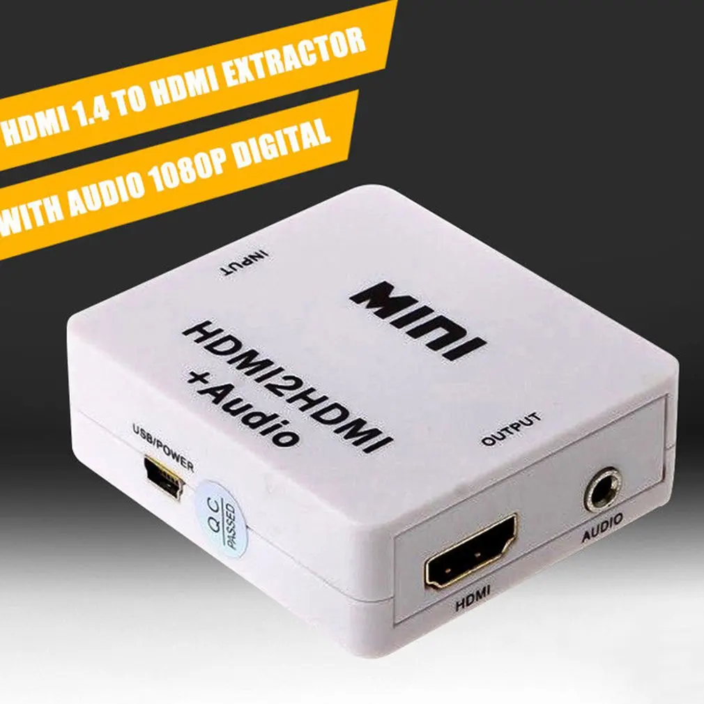 Портативный размер 3,5 мм HDMI/HDMI+ аудио конвертер сплиттер цифро-аналоговый адаптер переходник USB для HDTV
