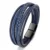 ZOSHI Braided Blue Color Leather Bracelets for Men Armband Heren Trendy Genuine Leather Bracelets with Magnetic Buckle 23