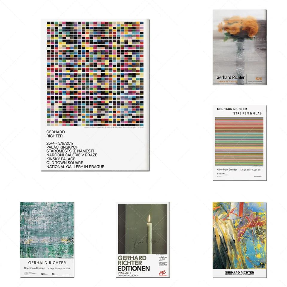 Gerhard Richter Museum posters, Gerhard Richter art prints, abstract paintings/abstract paintings, abstract wall art prints,