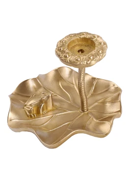 

Lotus Copper Incense Burner Gold Smoke Backflow Insence Burner Holder Creative Metal River Incense Encens Smoke Decor AC50XL