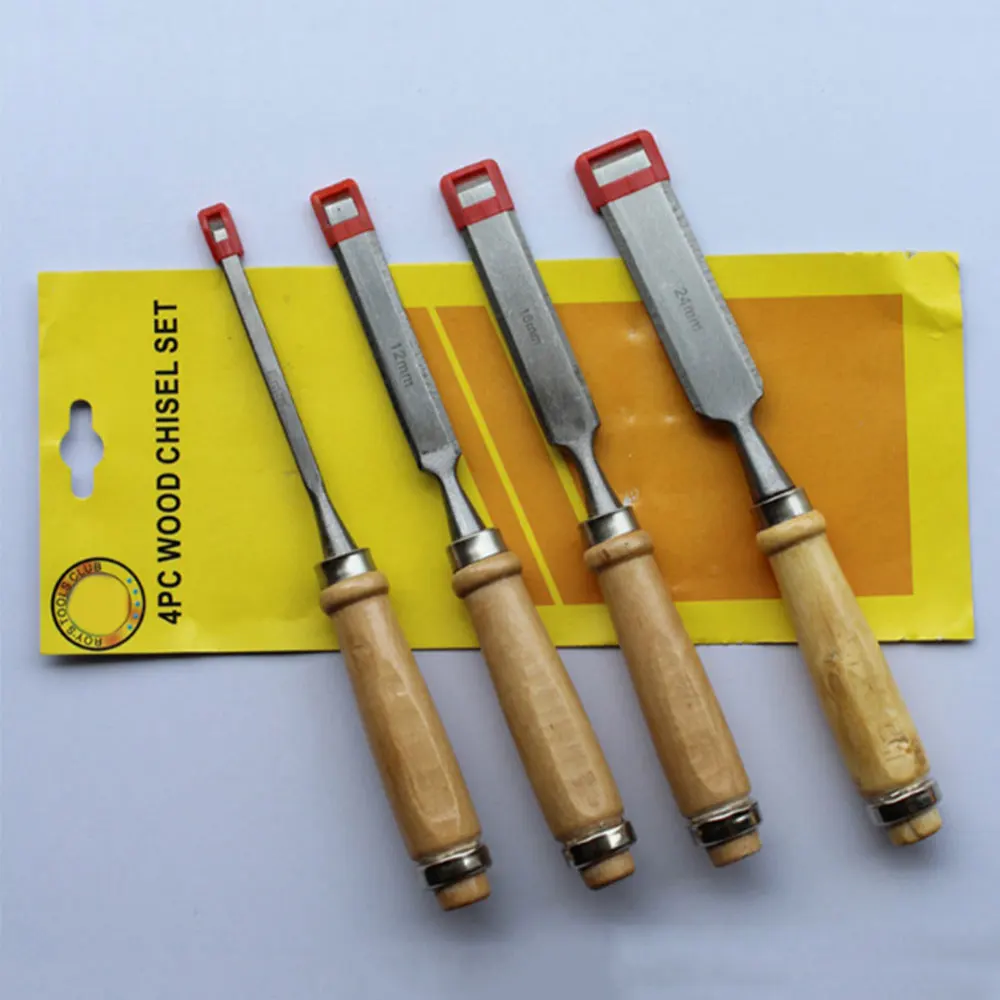 Прочный резьбовой нож деревообрабатывающий 4 шт./компл. деревянный долото гравировальный костюм плотник зубило практичные деревообрабатывающие долота инструменты