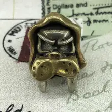 EDC латунный нож бусины Печать Череп зонтик веревка кулон подвесной фонарик Открытый Карманные Инструменты