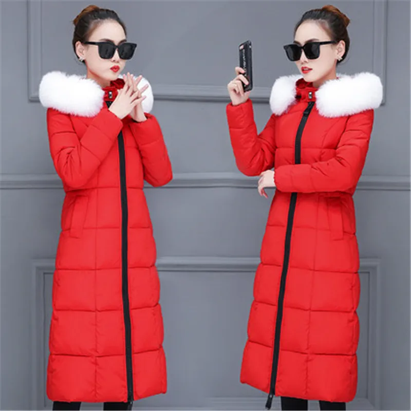 #*Cheap Winter Hooded Jacket Women Slim Thicken Down Cotton Parka 2019 Fashion Casual Coat Lady Fur Collar Solid Overcoat Plus Size 4XL