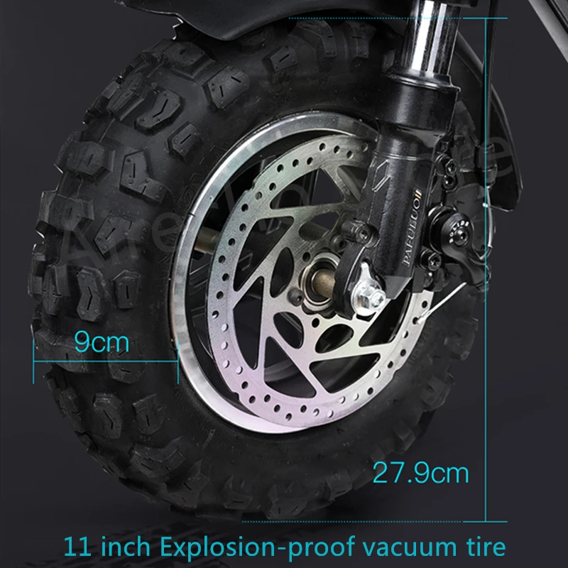 PFULUO Off-road tire 11 дюймов нескользящие внедорожные вакуумные шины для PFULUO X-11 электрический скутер черные твердые колеса резиновые Замена Внешний износ - Цвет: PFULUO Off-road tire