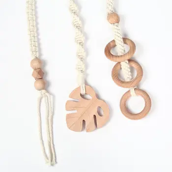 

3Pcs Baby Nordic Gym Frame Pendant Wood Rack Crochet Teether Nursing Hanging Toy R2JF