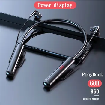 

5.0 bluetooth headphones neckband rim wireless sports Earphones StereoNoise Cancelling 600mAh Battery TF