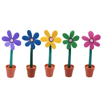 

Novelty Cute Flower Pot Ballpoint Lovely Sunflower Students Stationery Pen Creative School Supplies Kids yellow