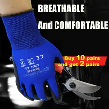 Полиуретановые нитриловые защитные перчатки с покрытием ладони перчатки для механики рабочие перчатки защитные перчатки