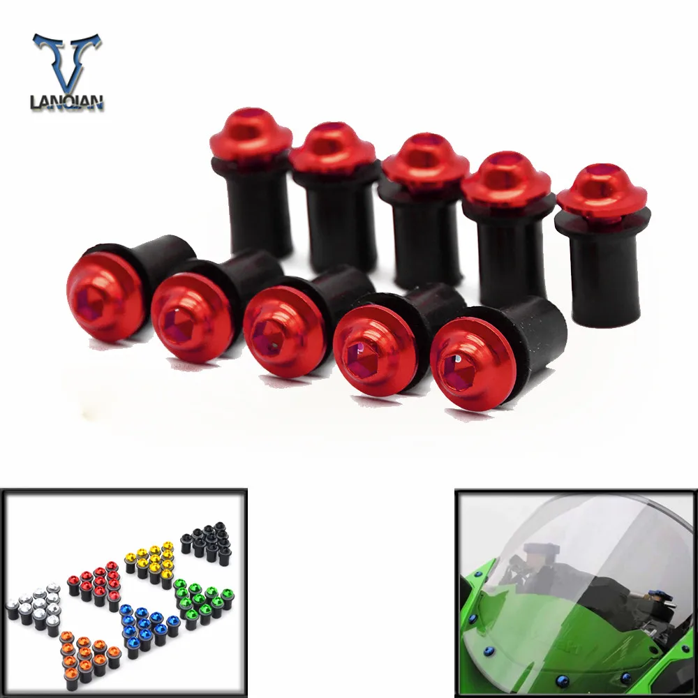 

For 10pcs m5 universal Motorcycle CNC Aluminum Windscreen Bolt moto accessories For BMW R 1250 GS F 850 GS F 750GS R1250 GS HP