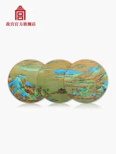 Muzeum pałacowe tysiąc Li krajobraz korkowa mata na kubki zestaw kreatywny Coaster żaroodporny Mat Palace tanie i dobre opinie CN (pochodzenie) 1813248100803