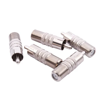 

5 Pcs F Type Female Jack to RCA Male Straight Adapter Connector
