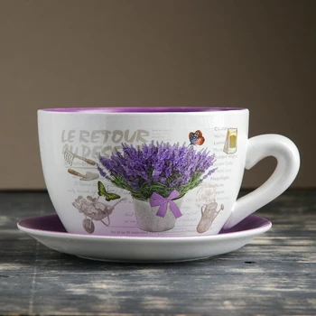 

Flower pot in the form of a cup "Lavender" 19 * 24 * 12 cm 3924660