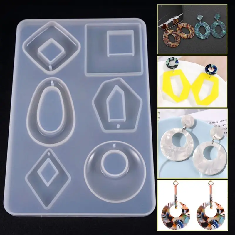 Moldes resina epoxi para molde de silicona acrílico pendiente COLLAR COLGANTE molde de fundición transparente fabricación de joyas - AliExpress Joyería y accesorios