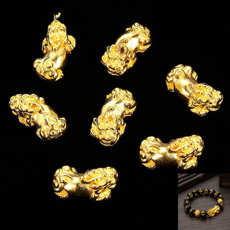 

Gold pixiu Beads For Jewelry Accessories DIY Feng Shui Bracelets & Bangle