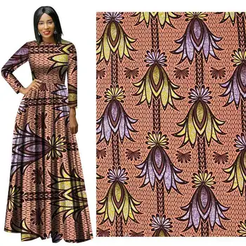 

2020 New Ankara African Wax Printed Fabric DIY Cloth Materials Nigerian Cotton Veritable Print Wax Fabric For Wedding Party
