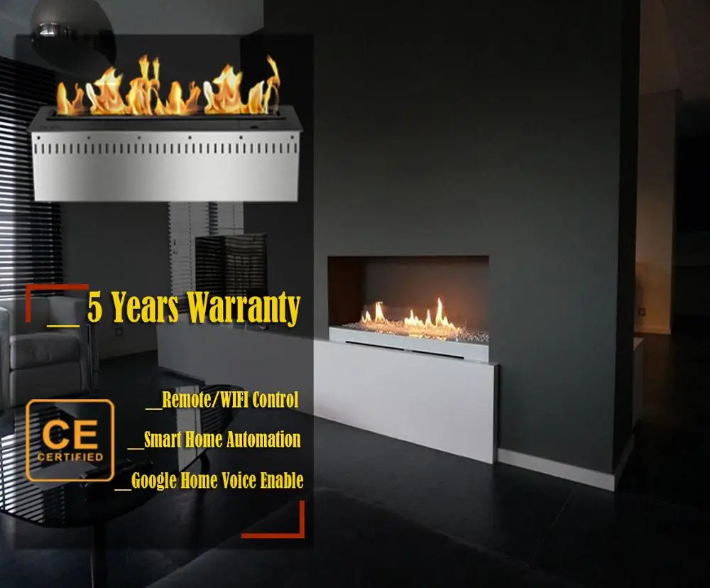 On Sale 36 Inch Bio Ethanol Burner With Smart Cotnrol Fireplace Decorative  For Home - Fireplaces - AliExpress