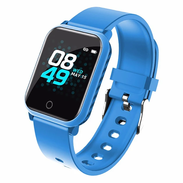 Умный браслет с цветным экраном, умные часы, пульсометр, кровяное давление, кислородный браслет, водонепроницаемый спортивный фитнес-трекер, умные часы - Цвет: Blue