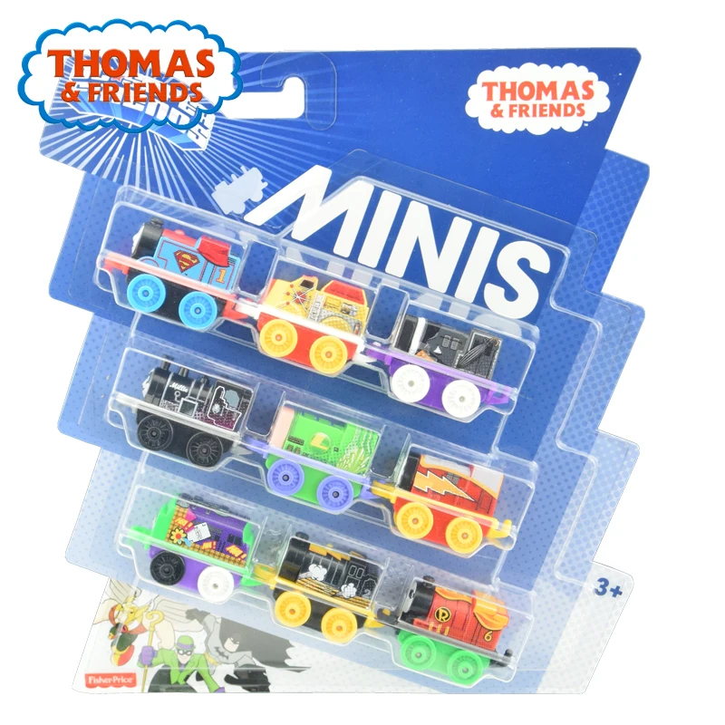 Паровозик Thomas& Friends Minis, 3 шт. в упаковке, литая под давлением игрушка, персонаж Джеймс Перси, паровозик, мини-игры, карманные игрушки CHL60 Brinquedo для детей