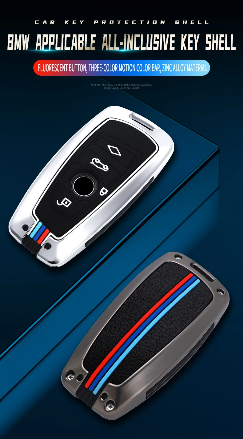 In Lega di zinco di Chiave Dell'automobile Della Copertura Della Cassa Borsette Per BMW F10 F20 F30 X3 X4 M3 M4 E34 E90 E60 E36 F25 G30 F111 3 5 7 Serie X5 X6 Accessori - H8cfa305ccb084f4981b57536cf8dd41c4