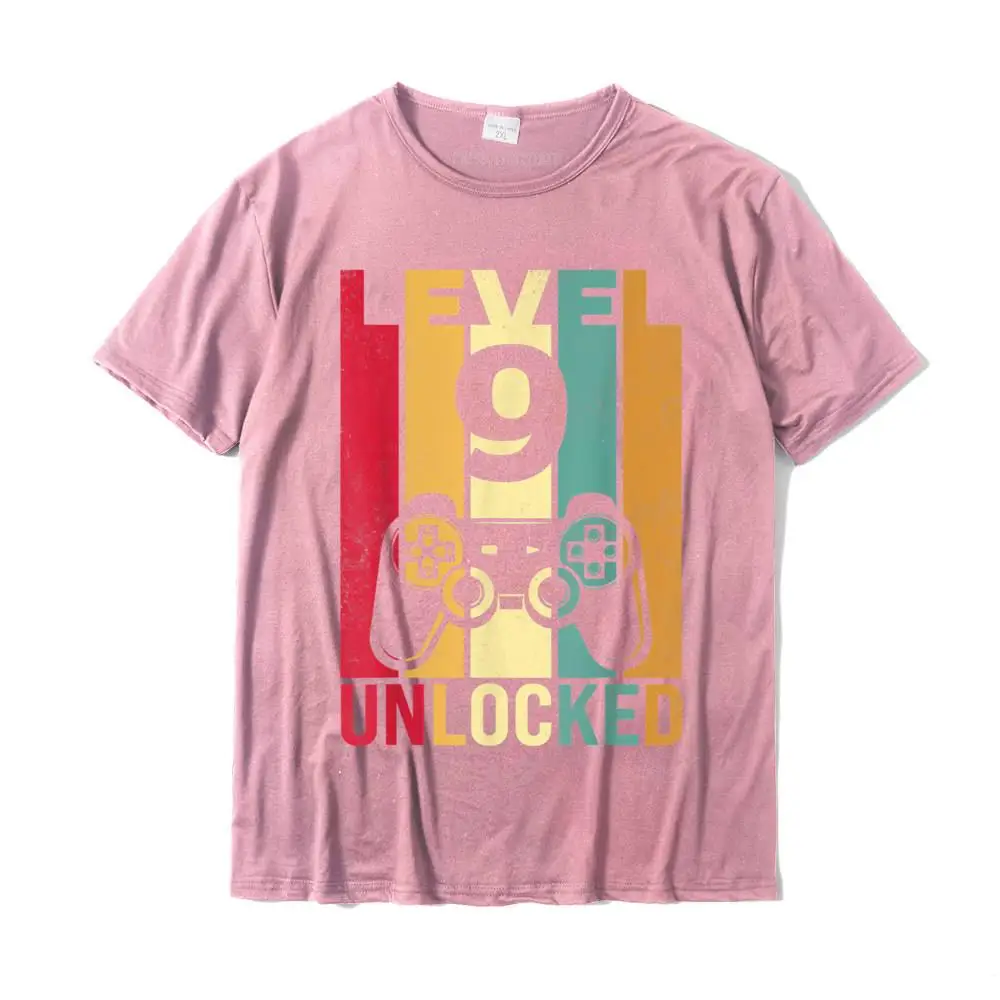 Tops Tees Normal Summer/Autumn 2021 New Fashion Custom Short Sleeve All Cotton O Neck Man Top T-shirts Custom Tops T Shirt Ten 9yr 9 Birthday Boy Son Funny Gamer 9th Years Old T-Shirt__25783 pink