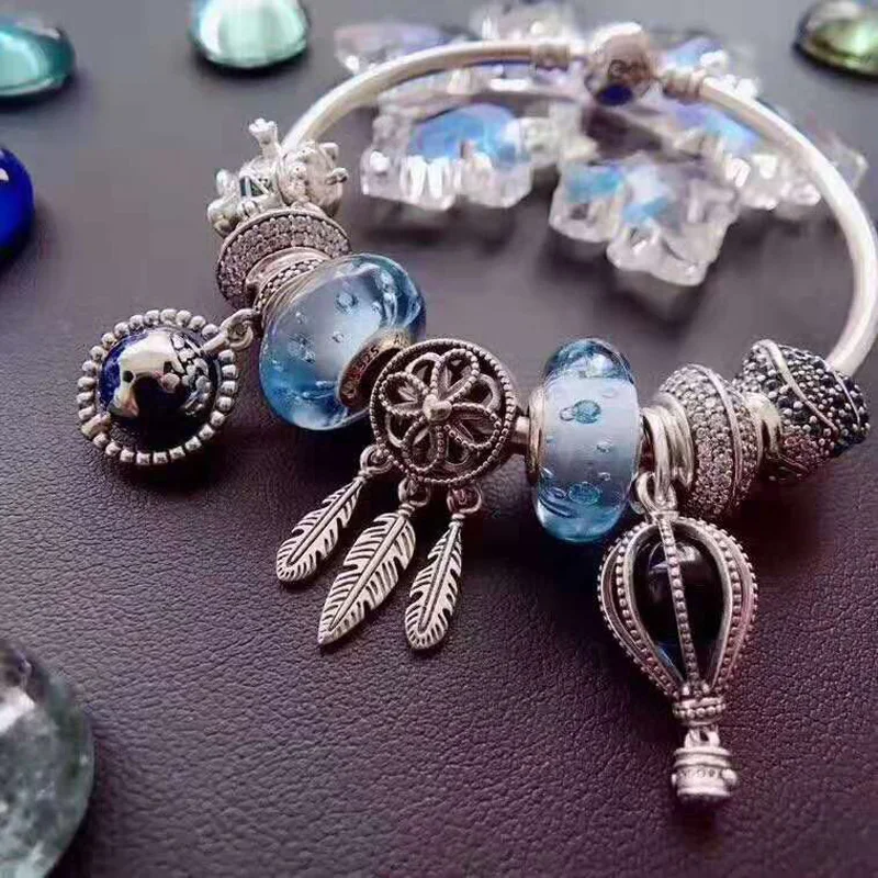 

Kaliyah 100% 925 Silver 1:1 Original Water Star Pattern Bracelet Free Of Charge