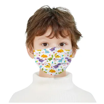 

50pc Drop/ship Children's Mask Cartoons Animal Print Mask Mascarillas Disposable Face Mask Industrial 3ply Ear Loop Mondkapjes