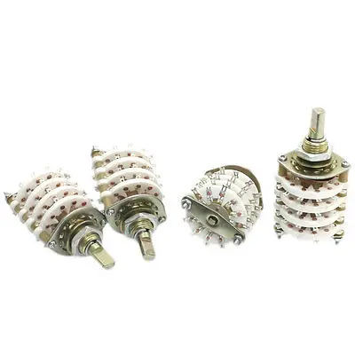

4Pcs 4P11T 4 Pole 11 Position Four Decks Band Channael Rotary Switch Selector