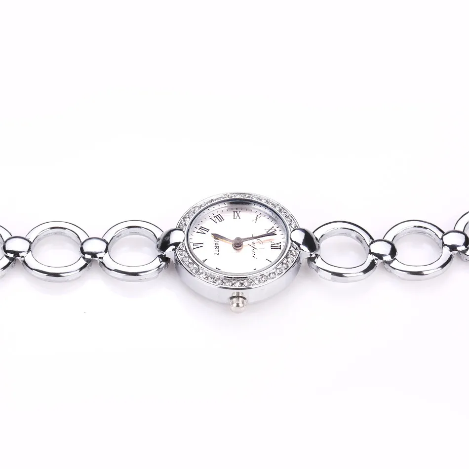 Женские часы браслет кристалл серебро Нержавеющая сталь полый ремешок кварцевые часы повседневные наручные часы подарок часы женские часы